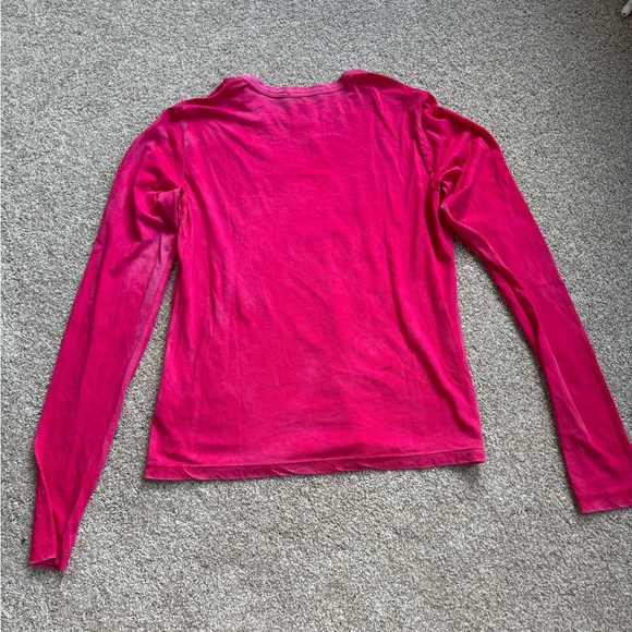 Cotton Citizen Vibrant Pink Long Sleeve Blouse - Picture 3 of 3